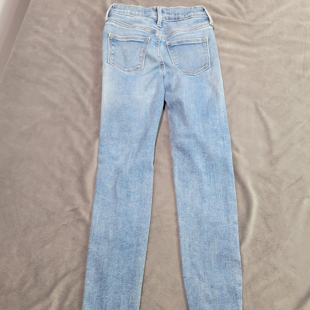 Old Navy Rockstar‎ Jeggings Kids 7 Extra High Rise Distressed Light Wash Skinny - Picture 7 of 7